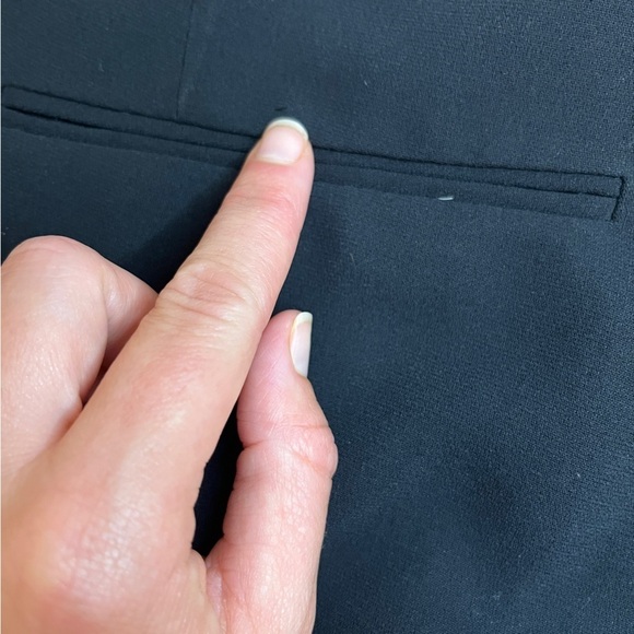 Rag & Bone Gold Fishbone Detail Black Pants Sz 8 - Picture 2 of 14